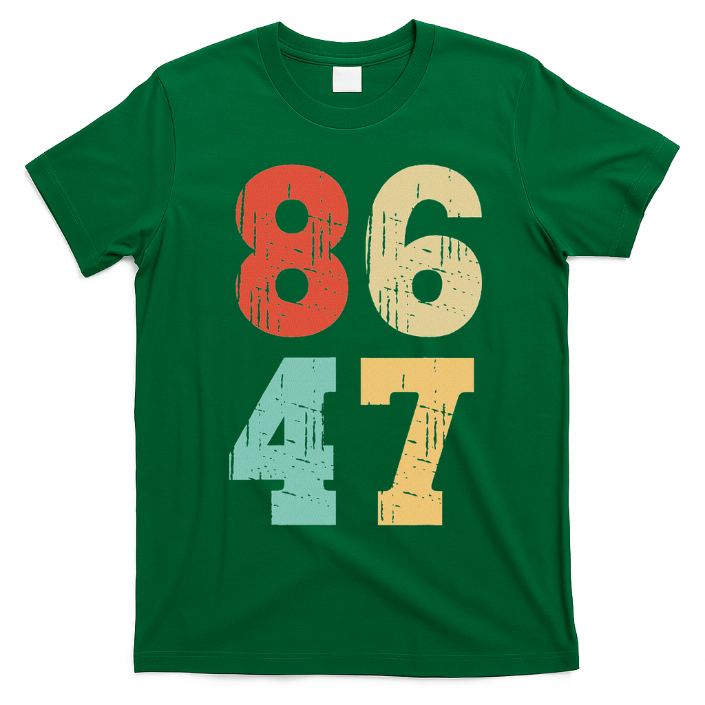 Vintage Classic 86 47 Anti Trump T-Shirt - Irish Green