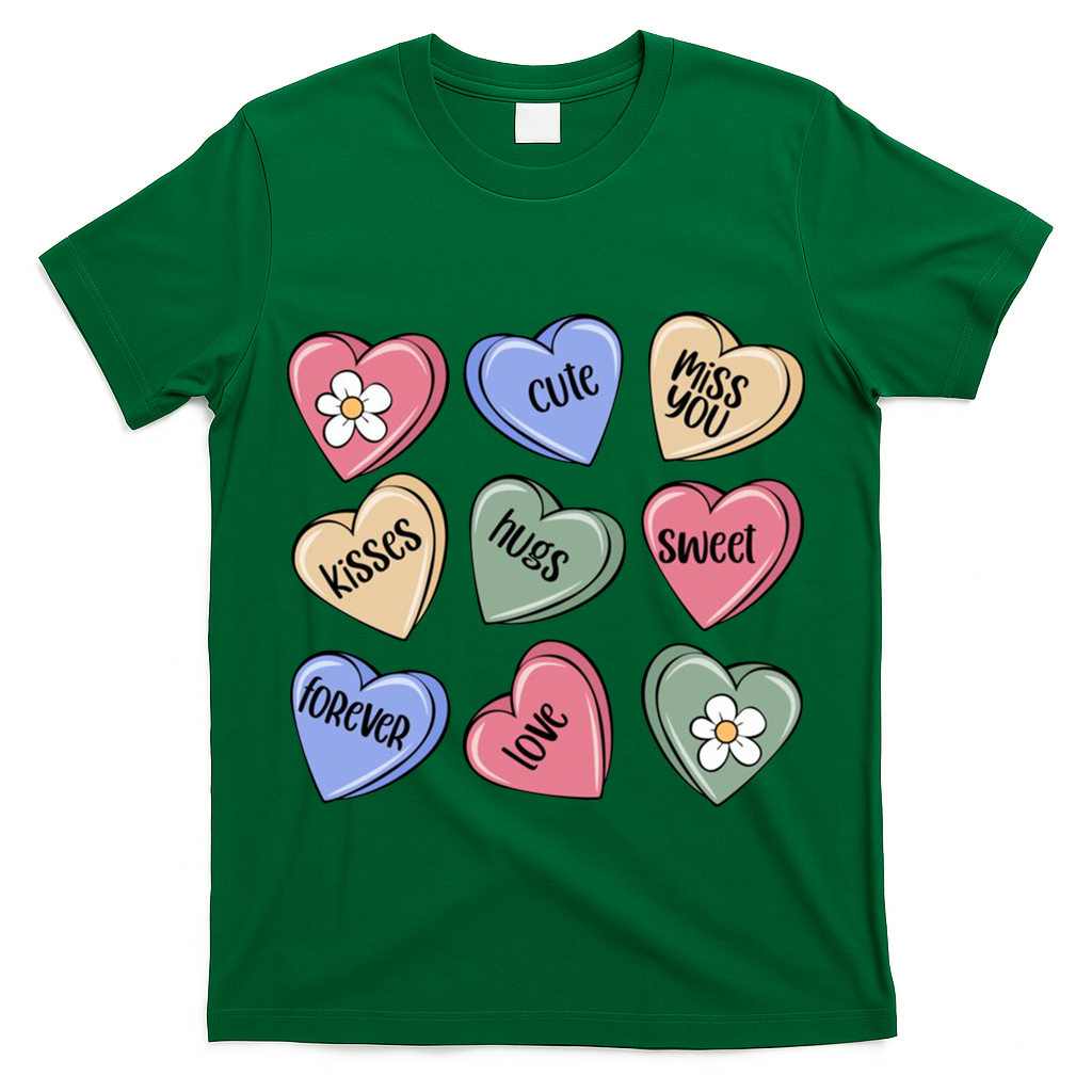 Valentine Candy Hearts Cute Gift T-Shirt