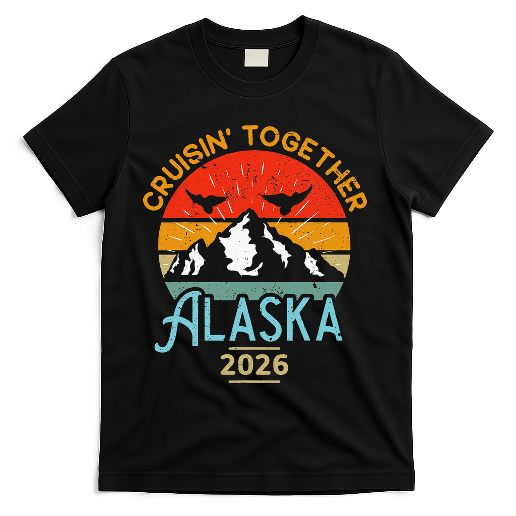 Vintage Cruisin Together Alaska 2026 T-Shirt - Black