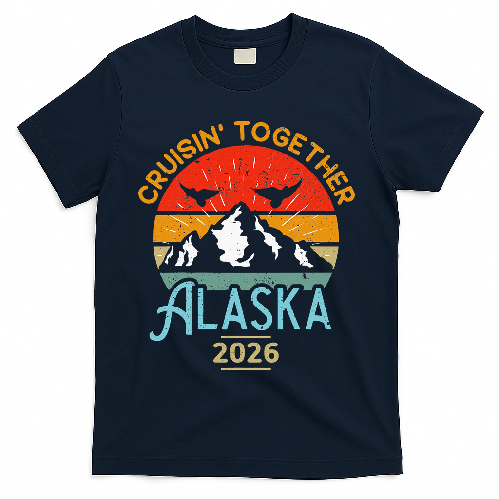 Vintage Cruisin Together Alaska 2026 T-Shirt - Navy