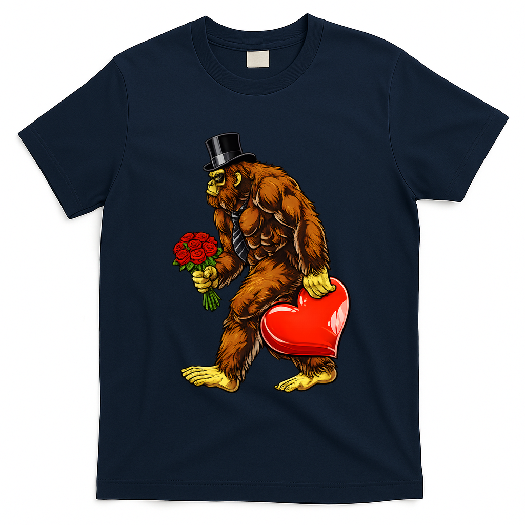 Valentines Day Bigfoot Sasquatch Lover T-Shirt