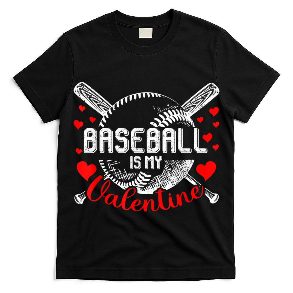 Valentines Day Baseball Is My Valentine Teenager Gift T-Shirt