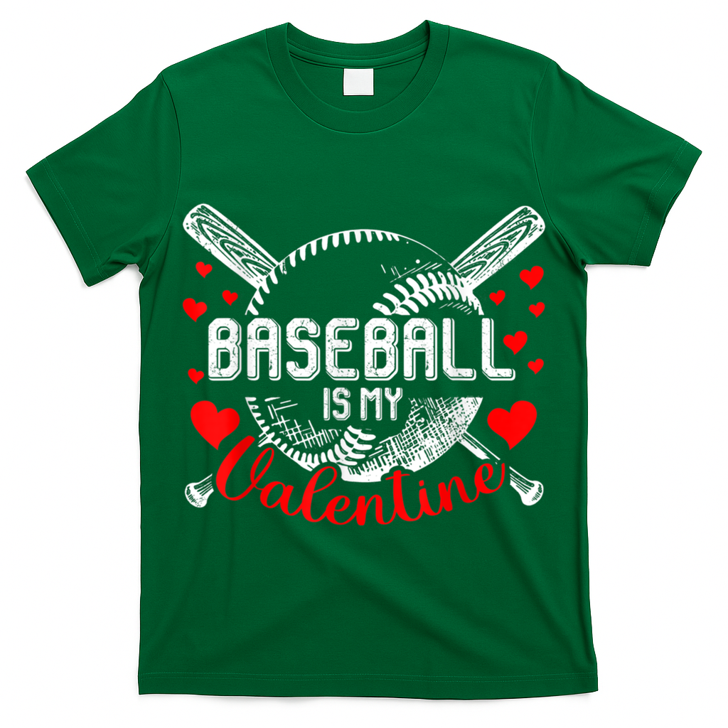 Valentines Day Baseball Is My Valentine Teenager Gift T-Shirt
