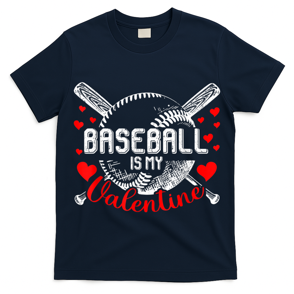 Valentines Day Baseball Is My Valentine Teenager Gift T-Shirt