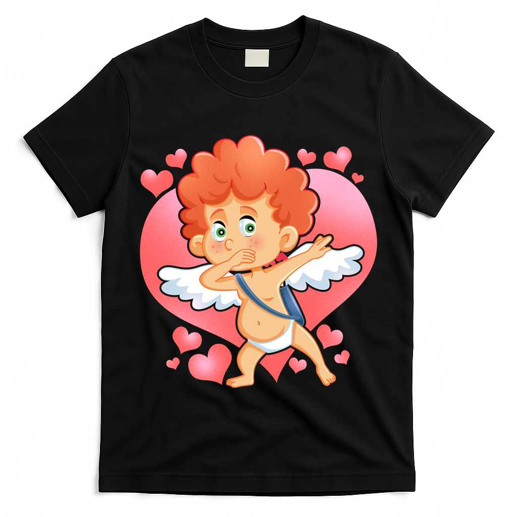 Valentine Dabbing Cupid T-Shirt