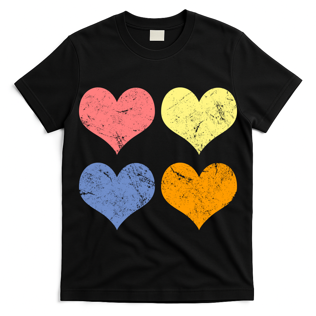 Vintage Valentine Day Hearts T-Shirt