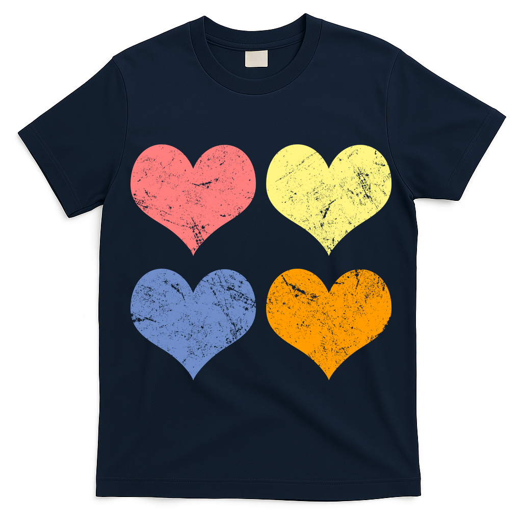 Vintage Valentine Day Hearts T-Shirt