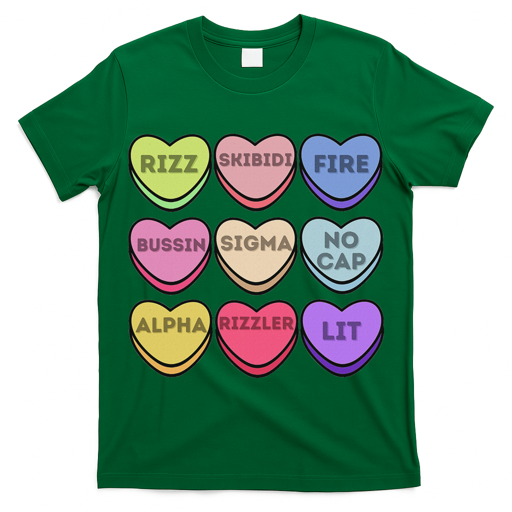 Valentines Day Funny Valentines Day Rizz No Cap T-Shirt