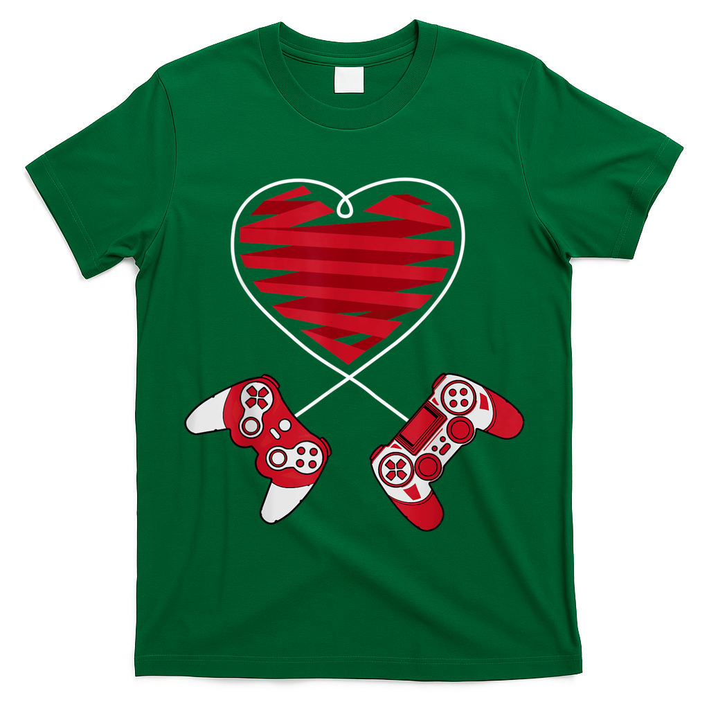 Valentines Day Gamer Shirt Controller Kids Boys Valentine T-Shirt