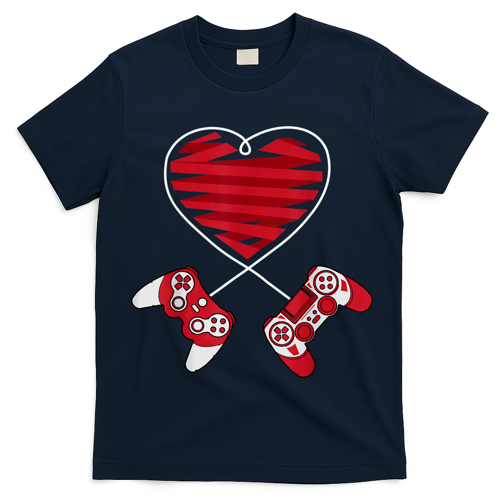 Valentines Day Gamer Shirt Controller Kids Boys Valentine T-Shirt