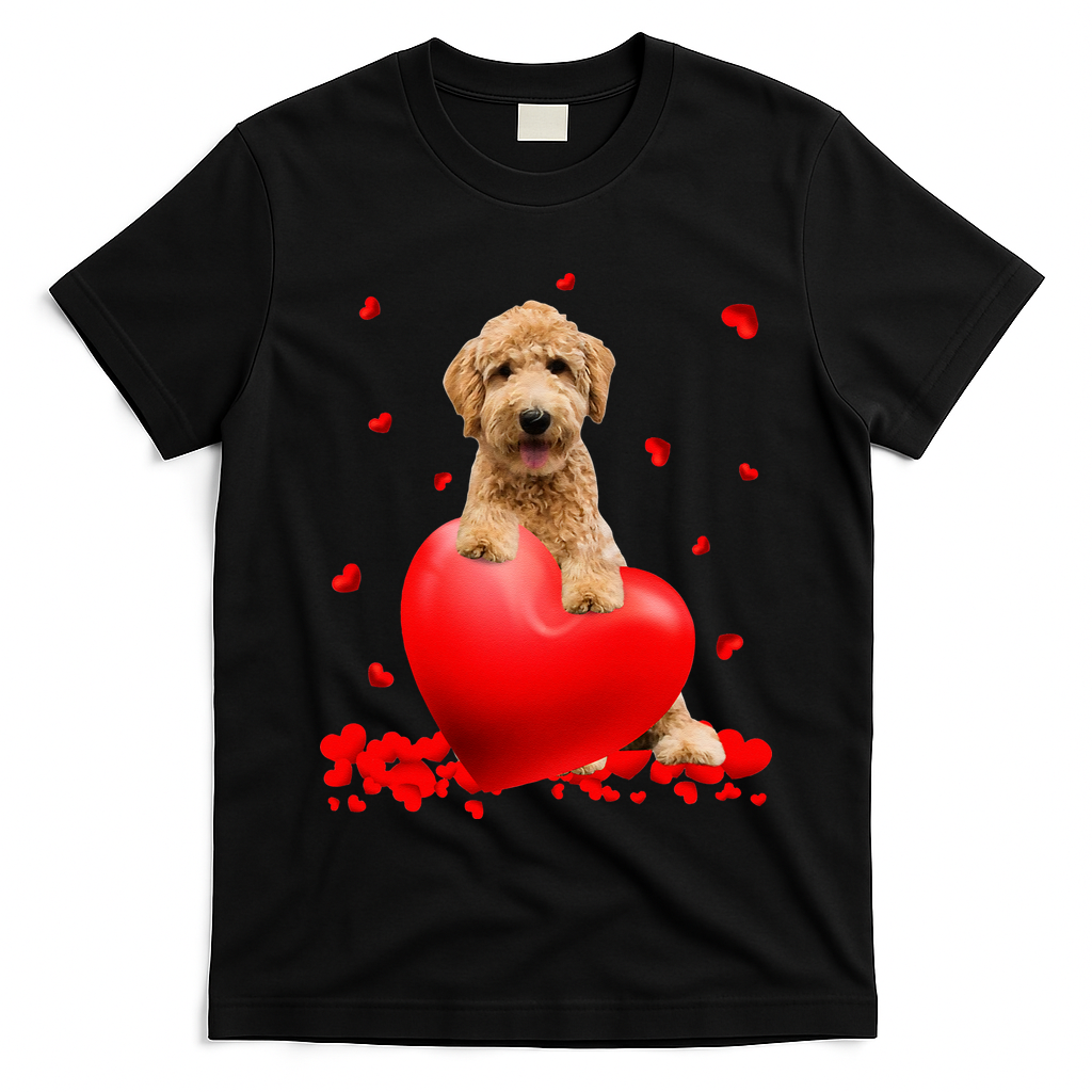 Valentines Day Golden Doodle Heart Dog Lovers T-Shirt