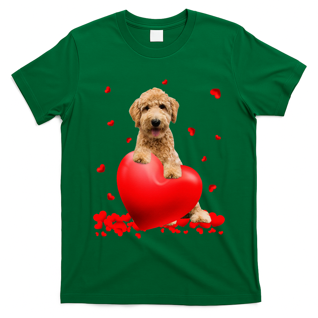 Valentines Day Golden Doodle Heart Dog Lovers T-Shirt