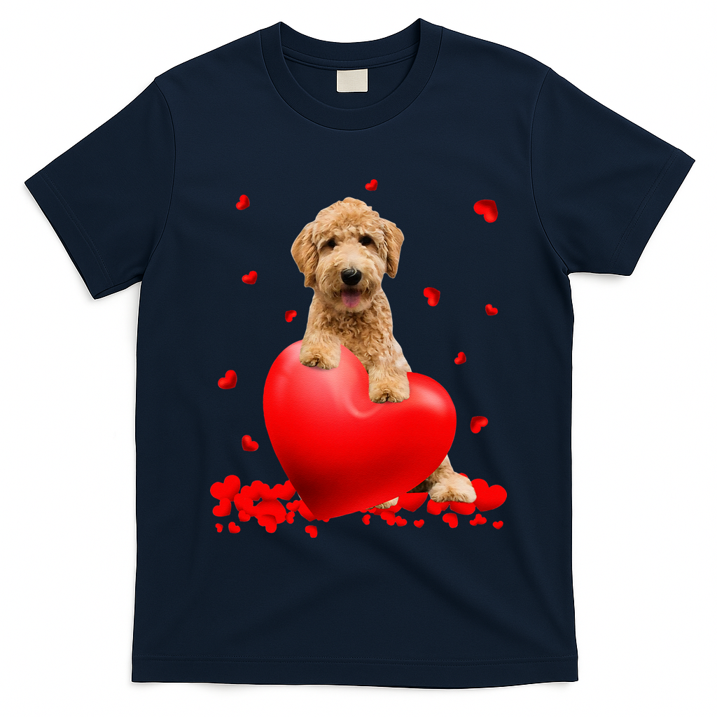 Valentines Day Golden Doodle Heart Dog Lovers T-Shirt