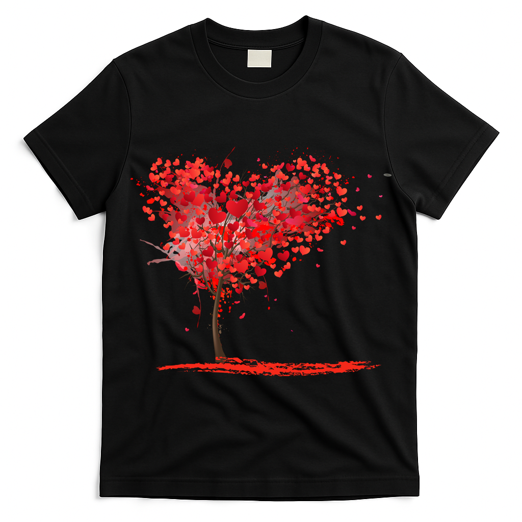 Valentines Day Heart Shaped Tree T-Shirt