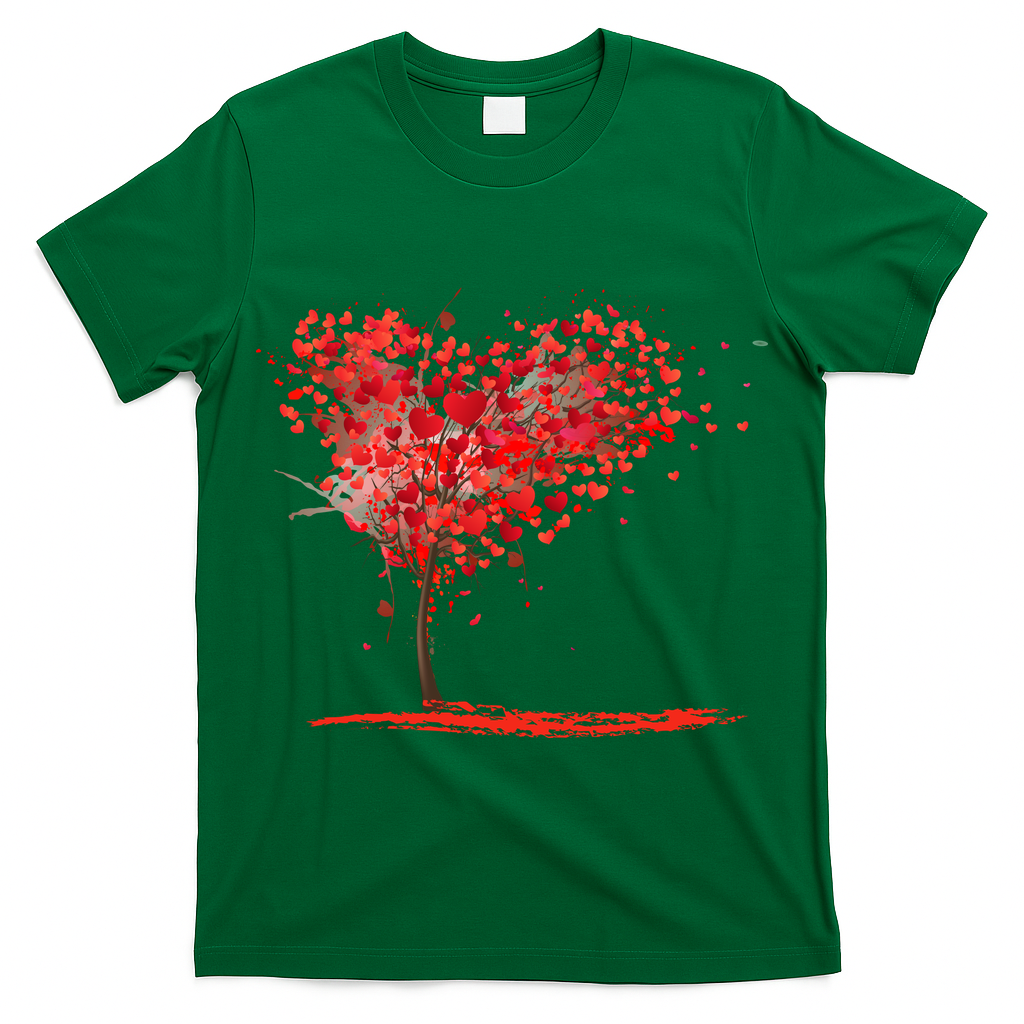 Valentines Day Heart Shaped Tree T-Shirt