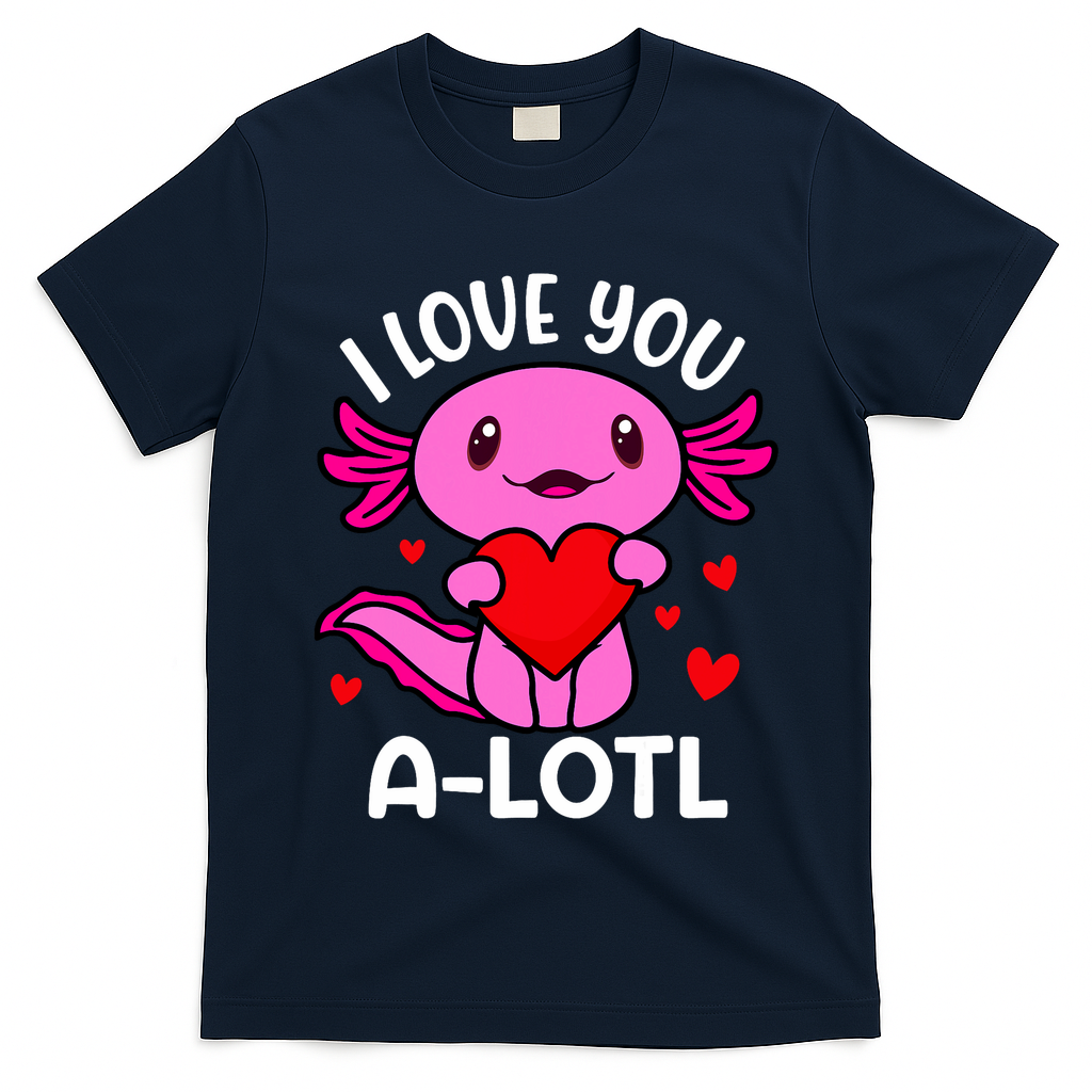 Valentines Day I Love You Alotl Axolotl T-Shirt