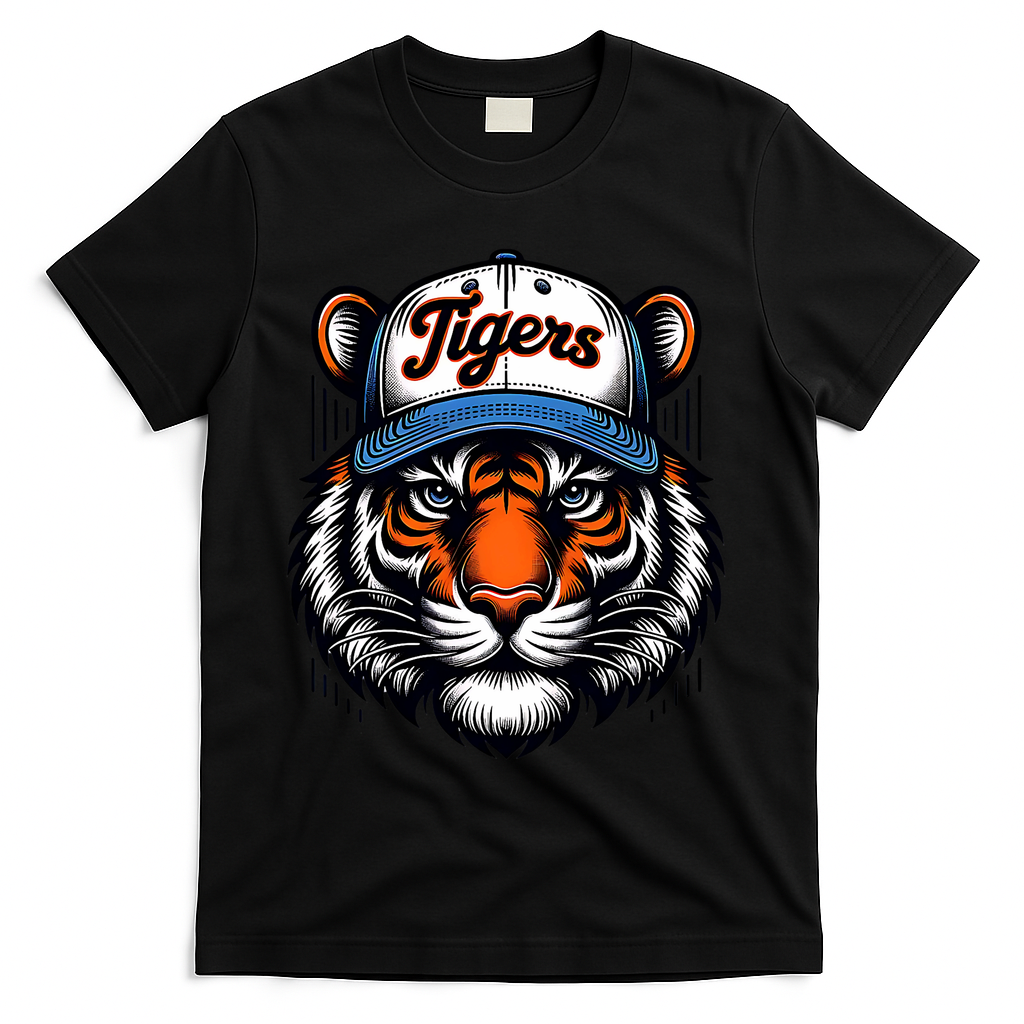 Vintage Detroit Name Graphic Design T-Shirt - Black
