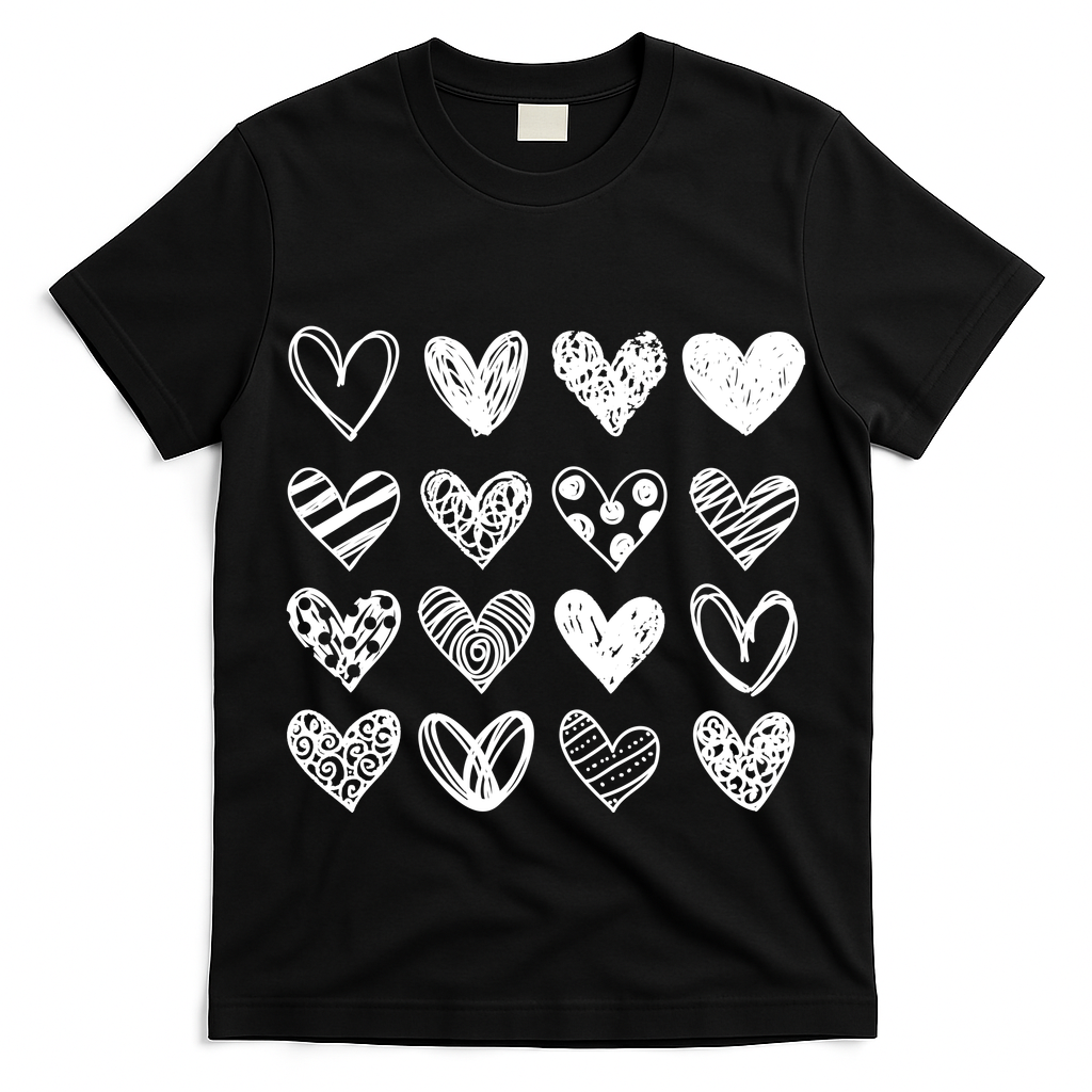 Valentines Day Pattern Hearts T-Shirt