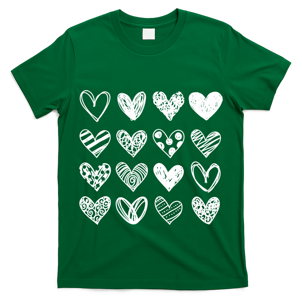 Valentines Day Pattern Hearts T-Shirt