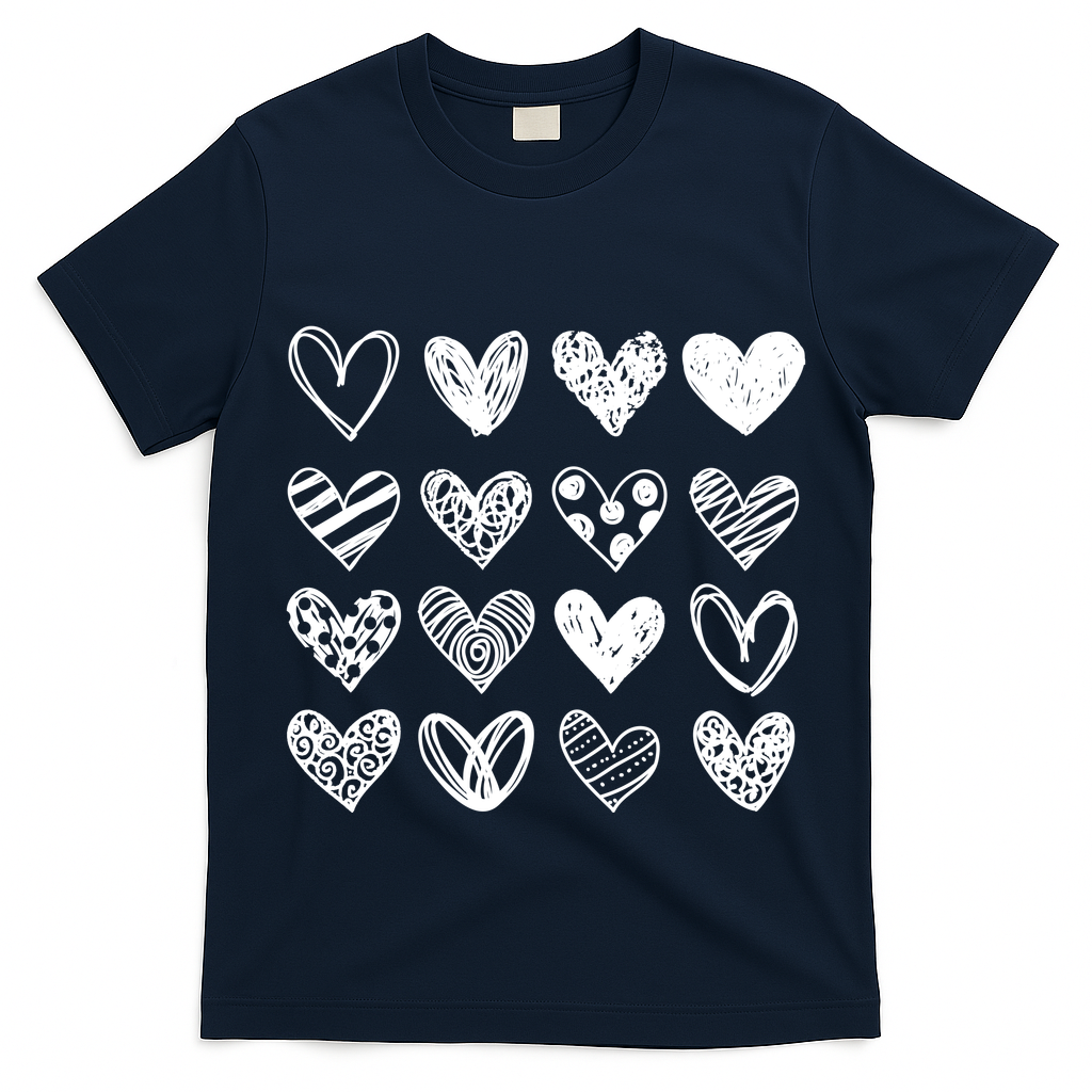 Valentines Day Pattern Hearts T-Shirt