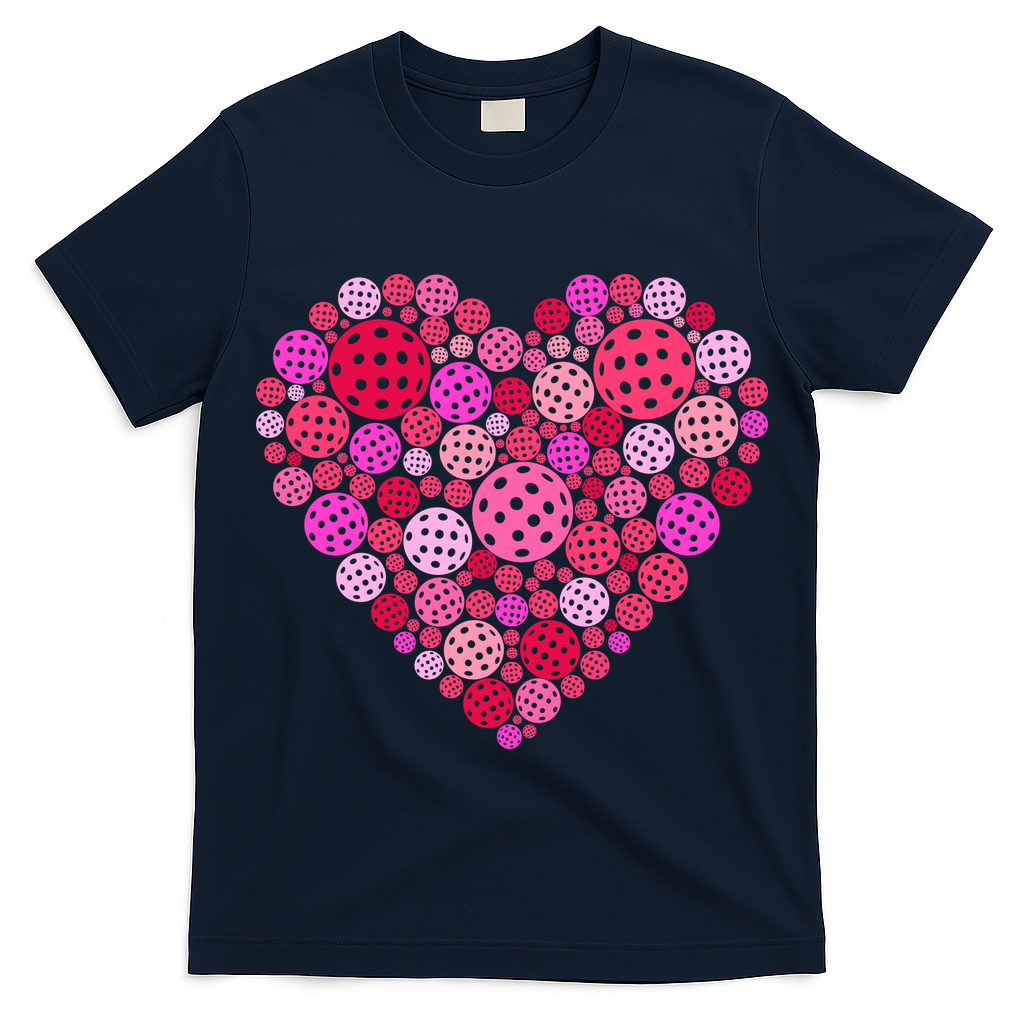 Valentines Day Pickleball Heart Love Pickleball T-Shirt