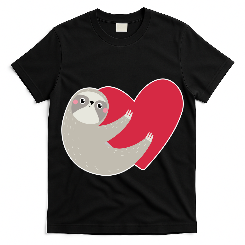 Valentines Day Sloth Heart T-Shirt