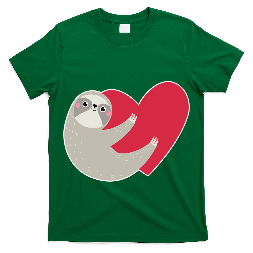 Valentines Day Sloth Heart T-Shirt