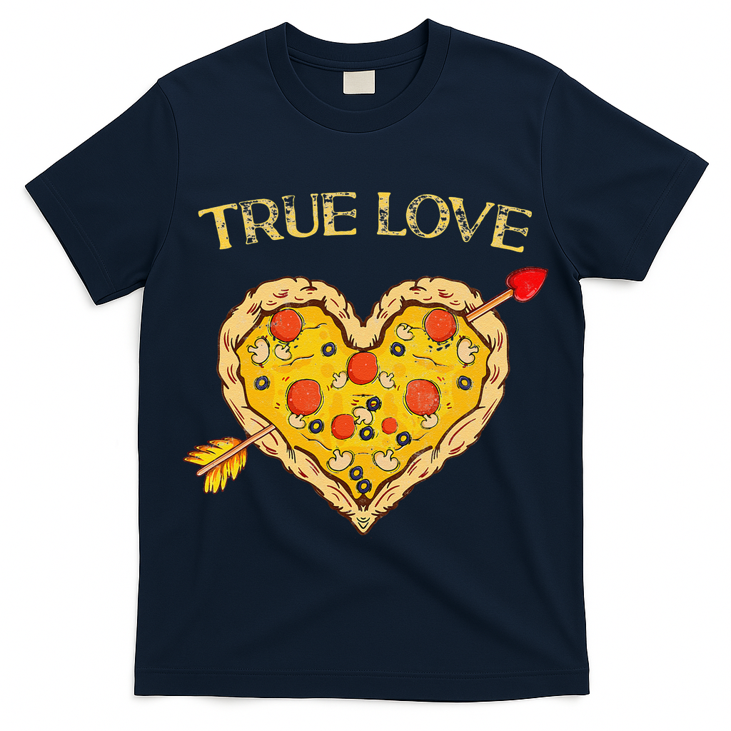 Valentine's Day True Love Valentine Pizza Heart T-Shirt