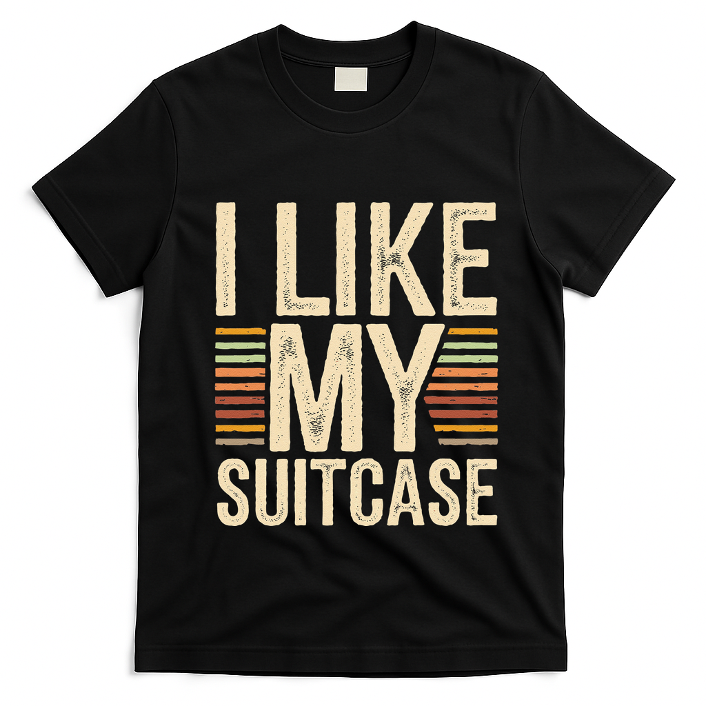 Vintage Funny I Like My Suitcase Trump Meme T-Shirt - Black
