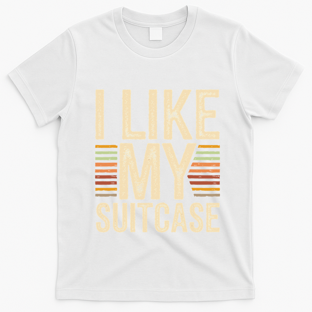 Vintage Funny I Like My Suitcase Trump Meme T-Shirt - White