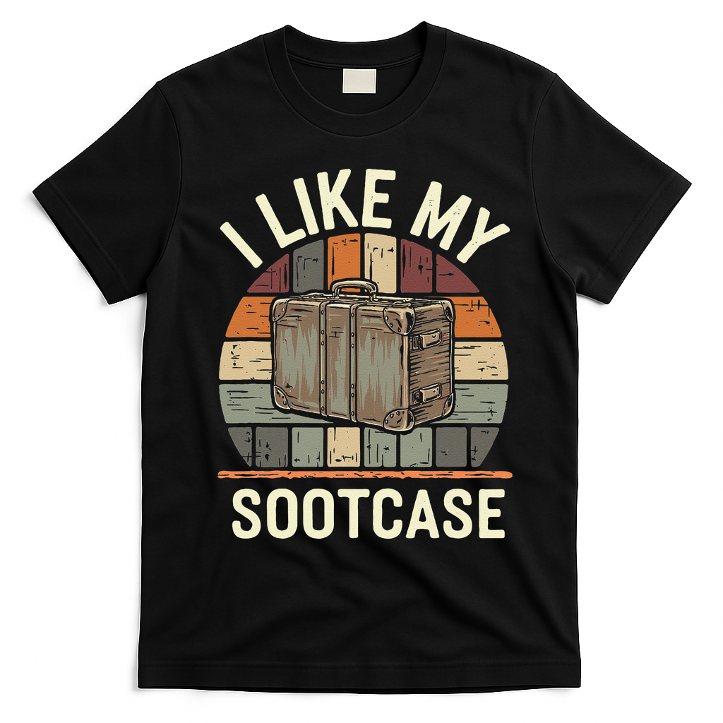 Vintage Funny I Like My Suitcase Viral Trump Meme T-Shirt - Black