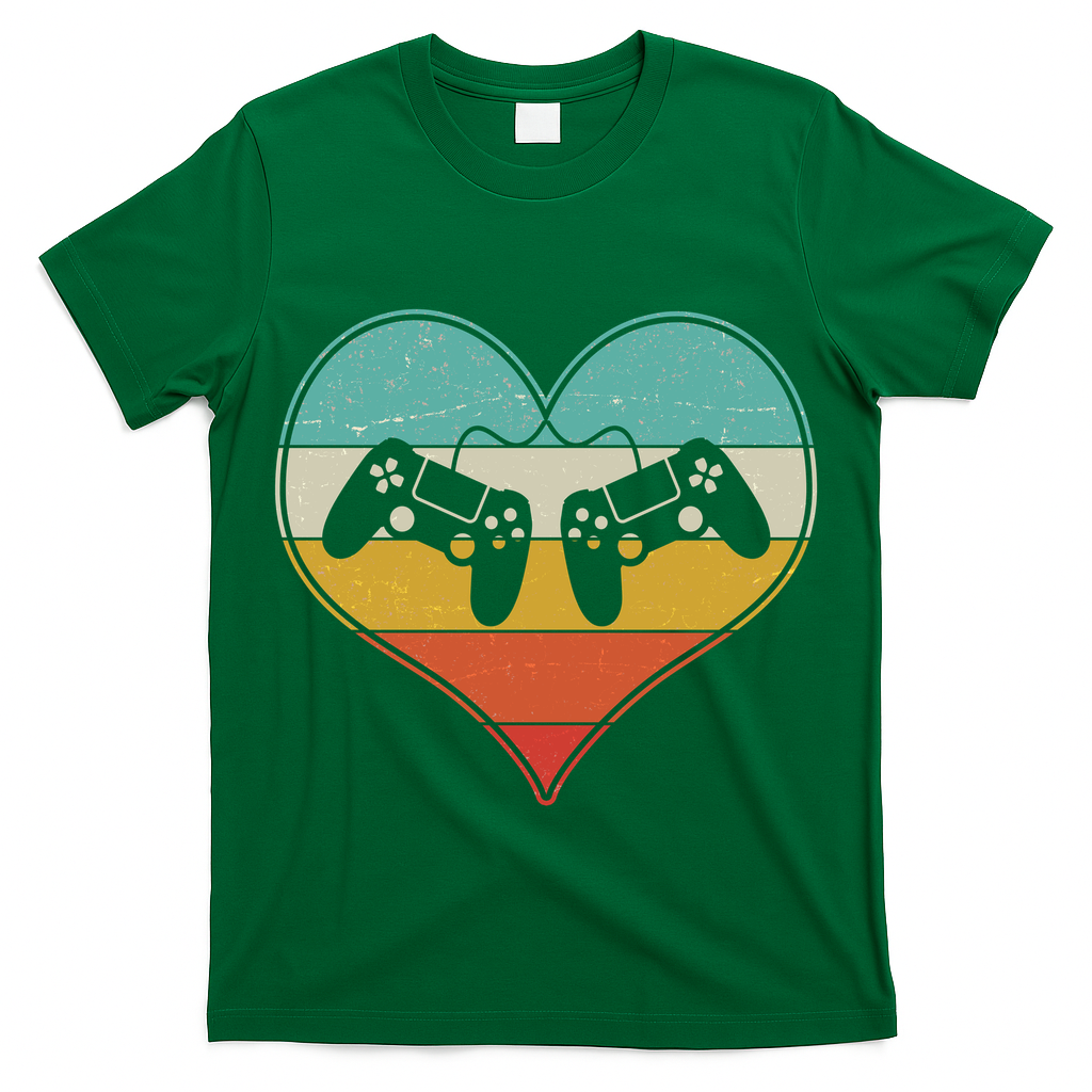 Cool Vintage Valentine Video Gamer Fan T-Shirt
