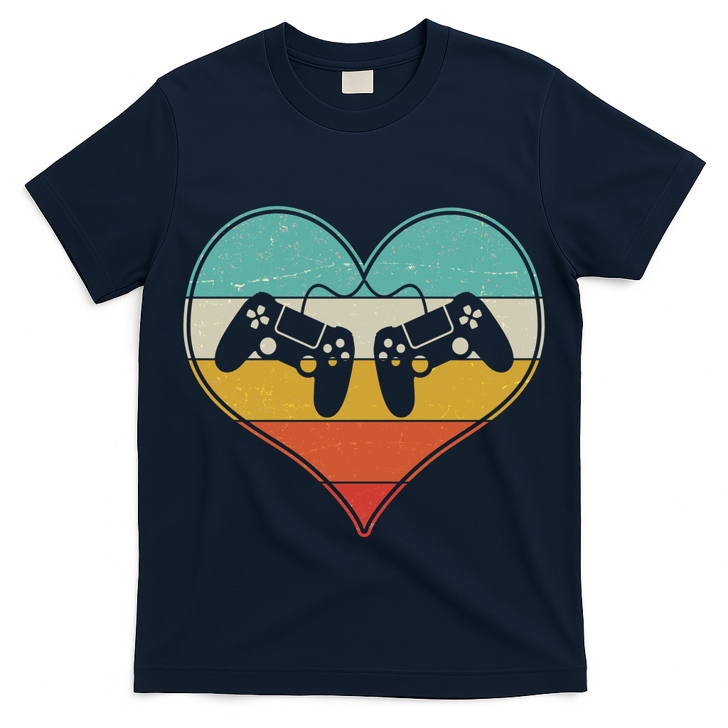 Cool Vintage Valentine Video Gamer Fan T-Shirt