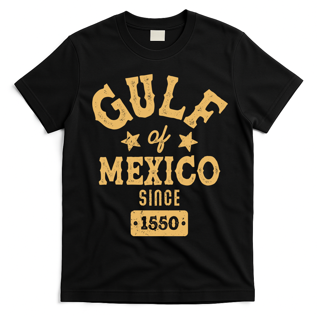Vintage Gulf Of Mexico Since 1550 T-Shirt - Black