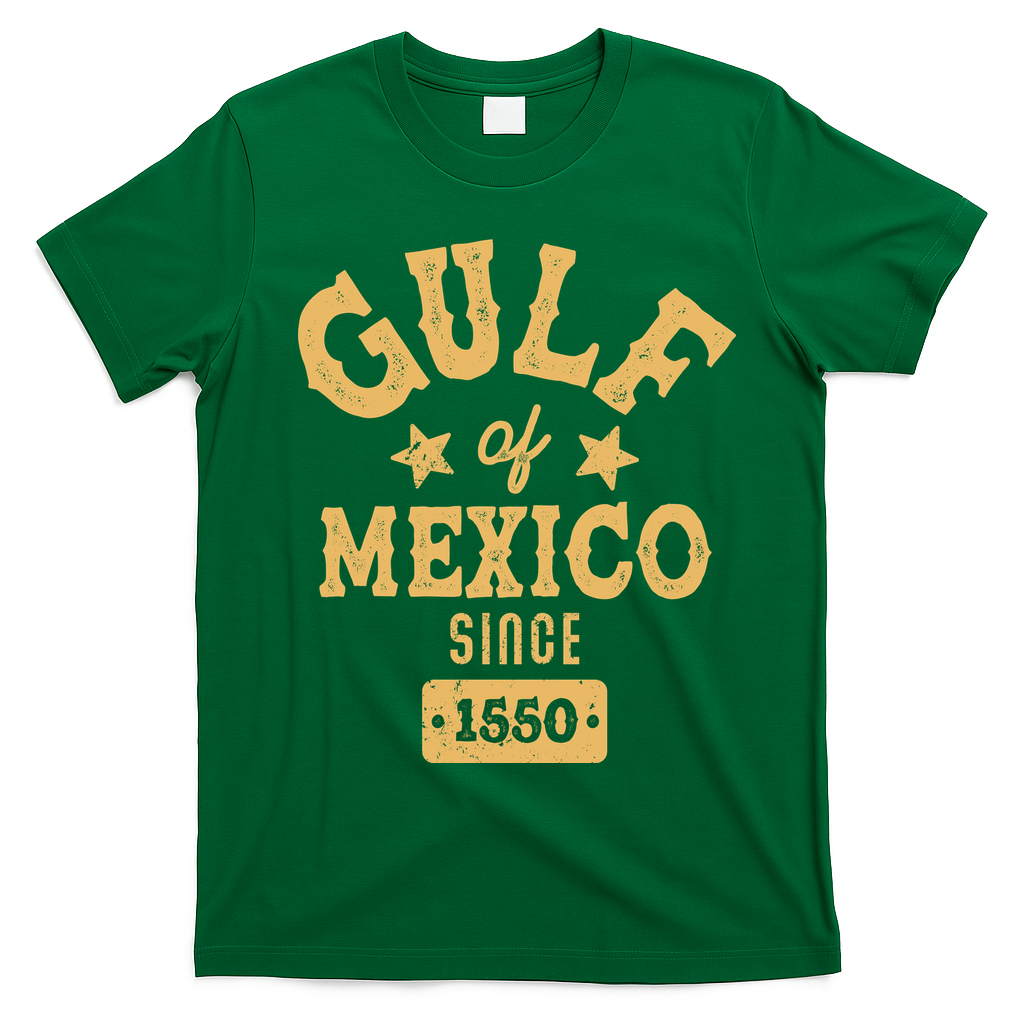 Vintage Gulf Of Mexico Since 1550 T-Shirt - Irish Green