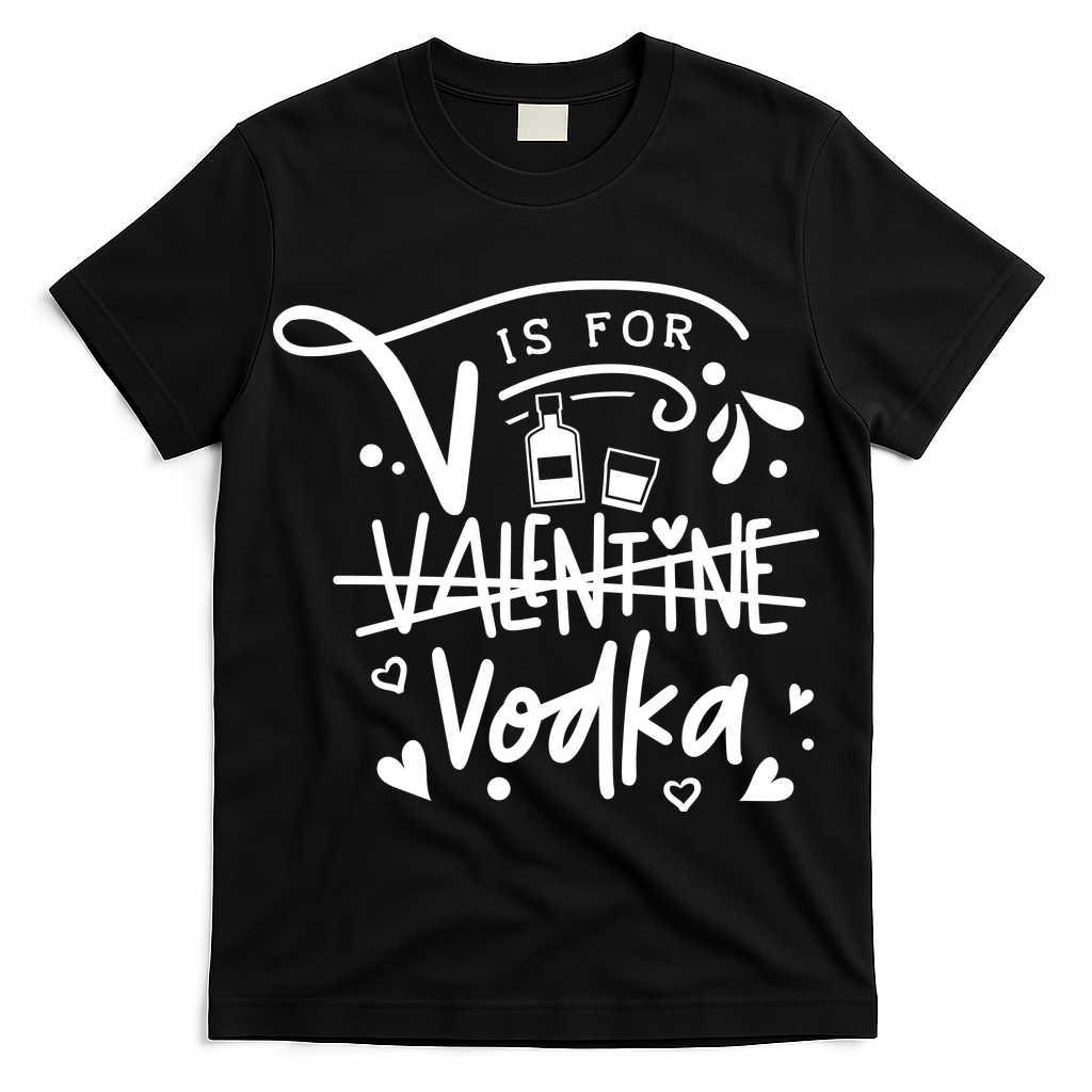 V Is For Valentine Vodka Gift T-Shirt