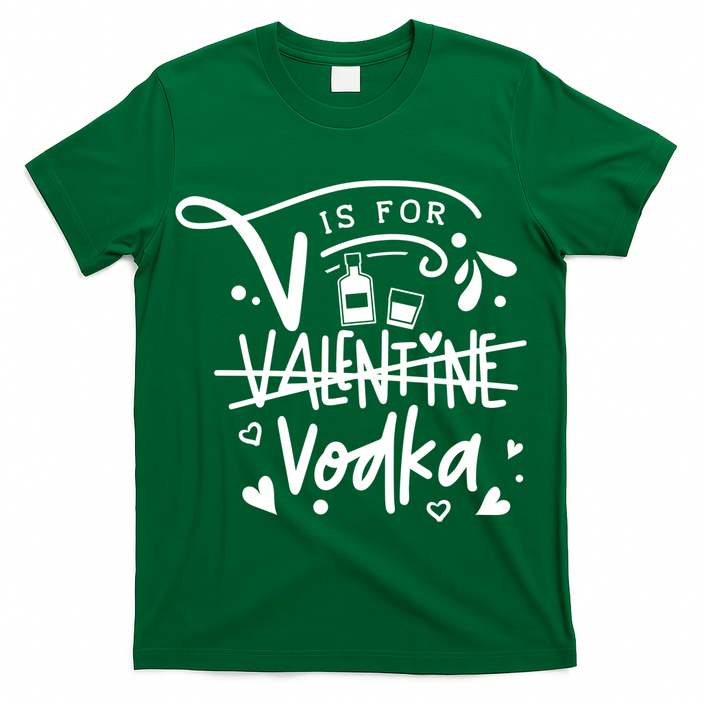 V Is For Valentine Vodka Gift T-Shirt