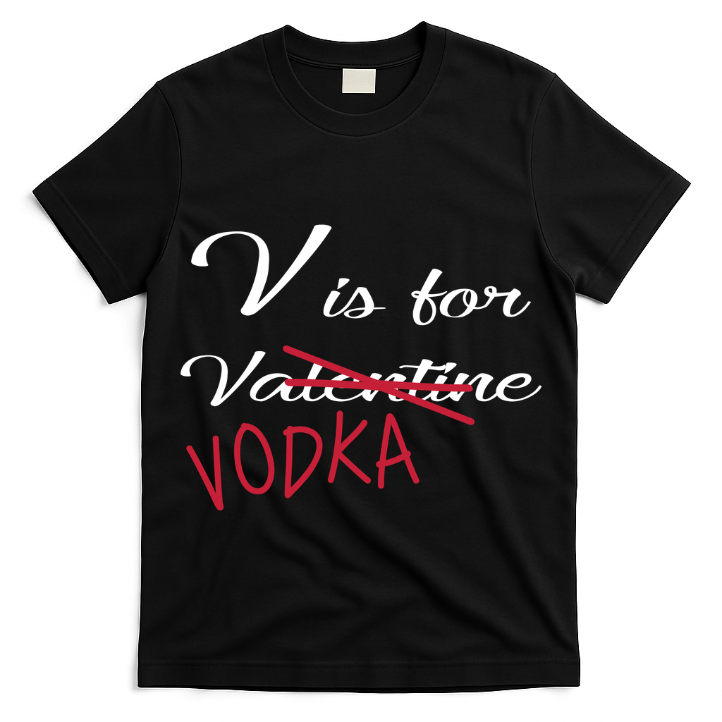 V Is For Valentine Vodka T-Shirt