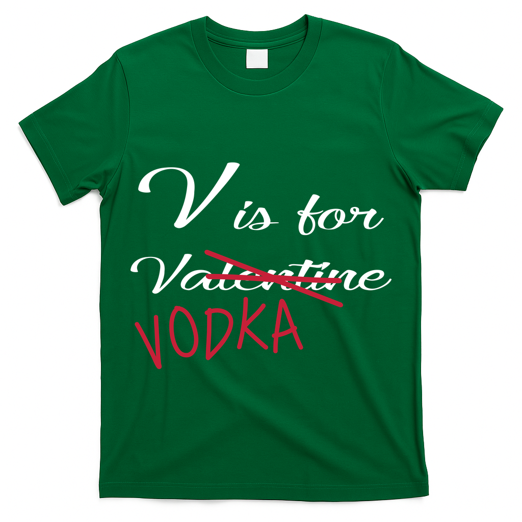 V Is For Valentine Vodka T-Shirt