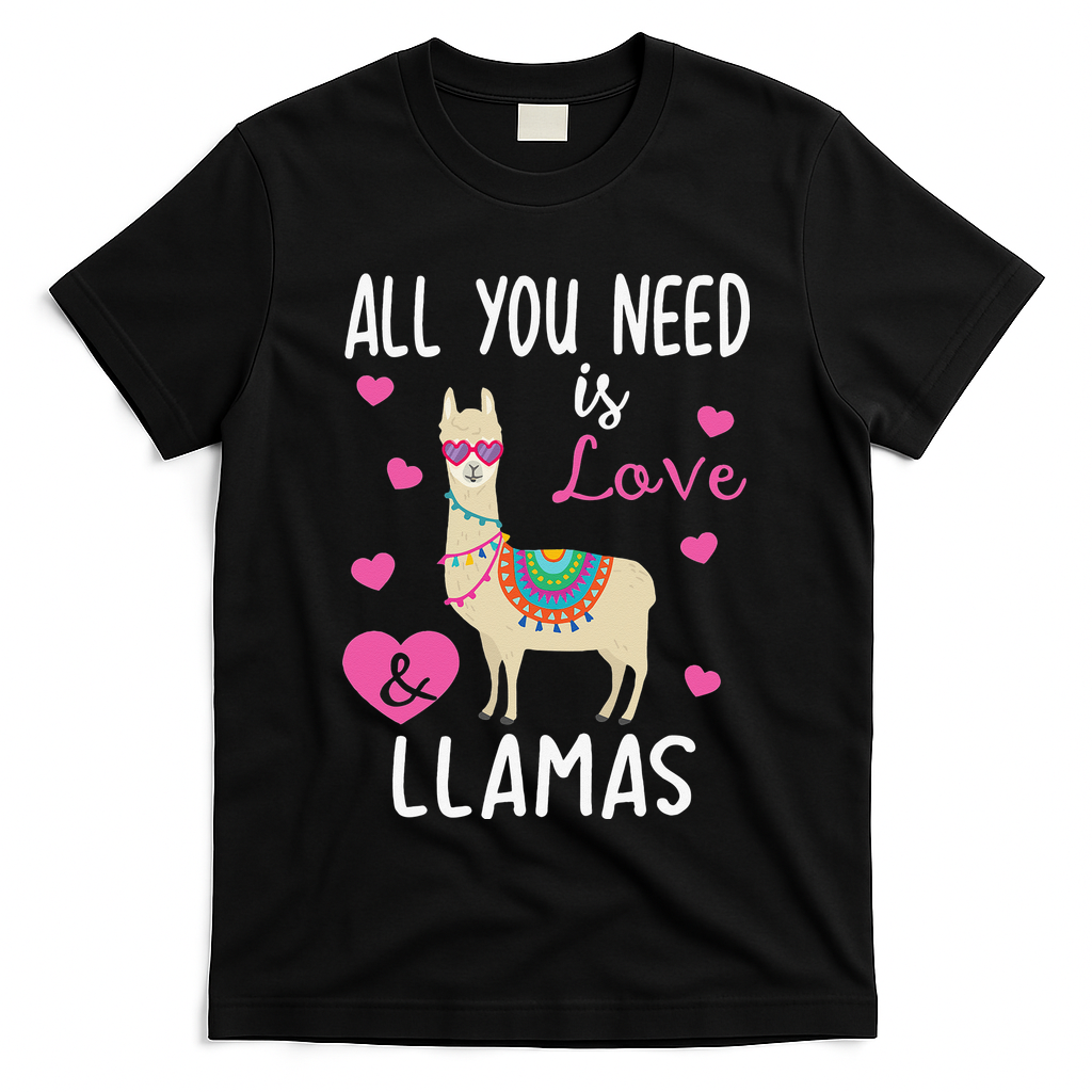 Valentine Llama All You Need Is Love & Llamas Gifts T-Shirt