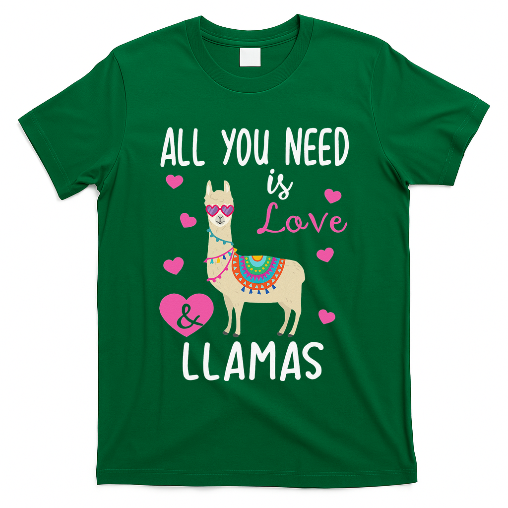 Valentine Llama All You Need Is Love & Llamas Gifts T-Shirt