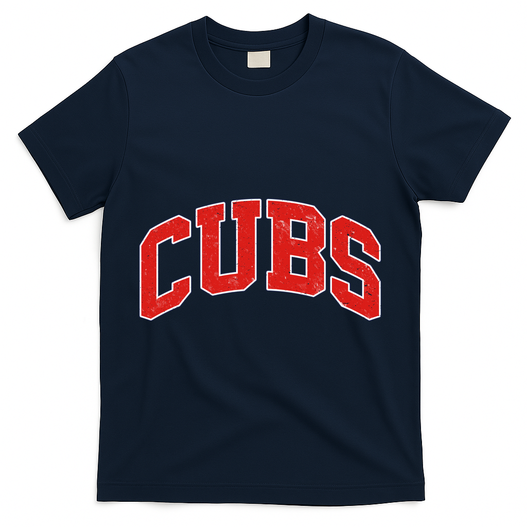 Varsity Logo Cubs Baseball Sports Fan T-Shirt - Navy