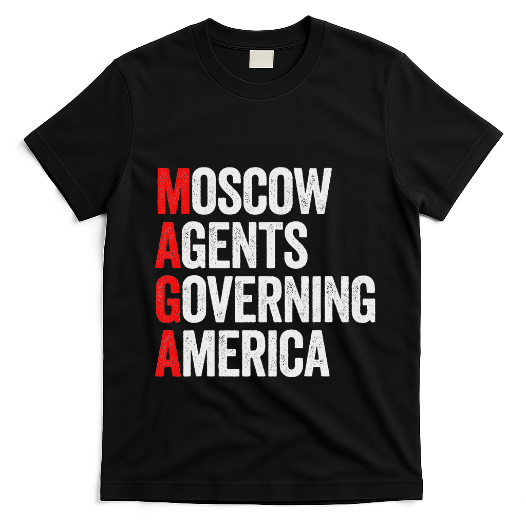 Vintage Moscow Agents Governing America Anti Trump Women T-Shirt - Black