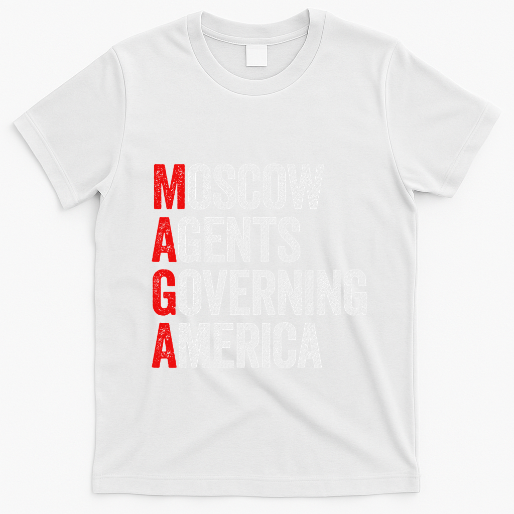 Vintage Moscow Agents Governing America Anti Trump Women T-Shirt - White