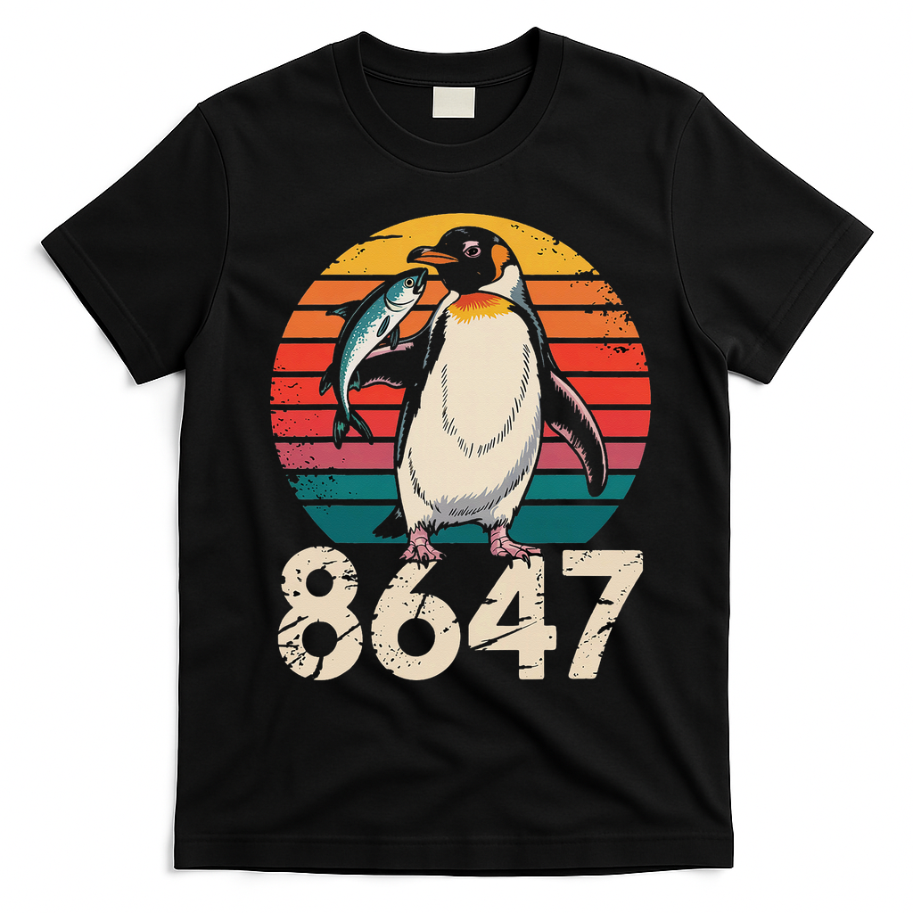 Vintage Penguin 86 47 Protest - 8647 Penguin Anti Trump T-Shirt - Black