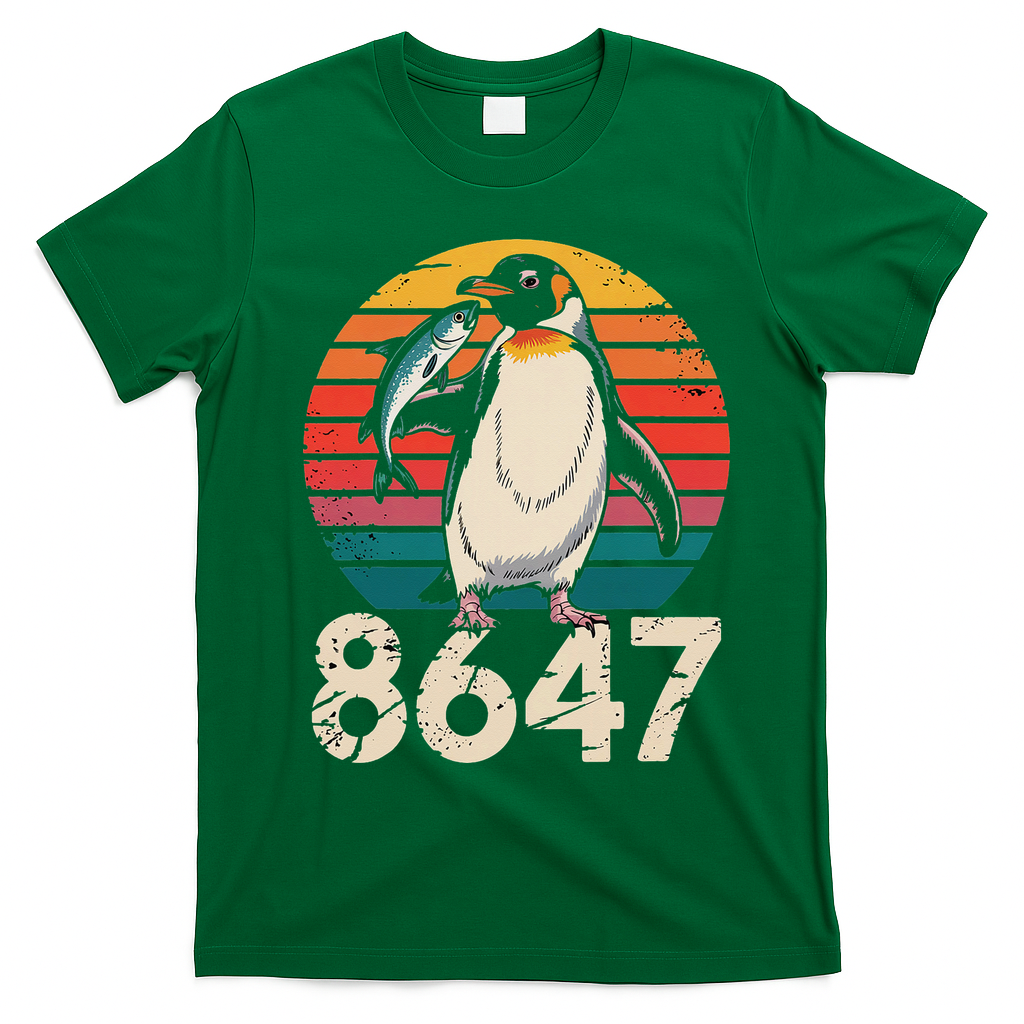 Vintage Penguin 86 47 Protest - 8647 Penguin Anti Trump T-Shirt - Irish Green