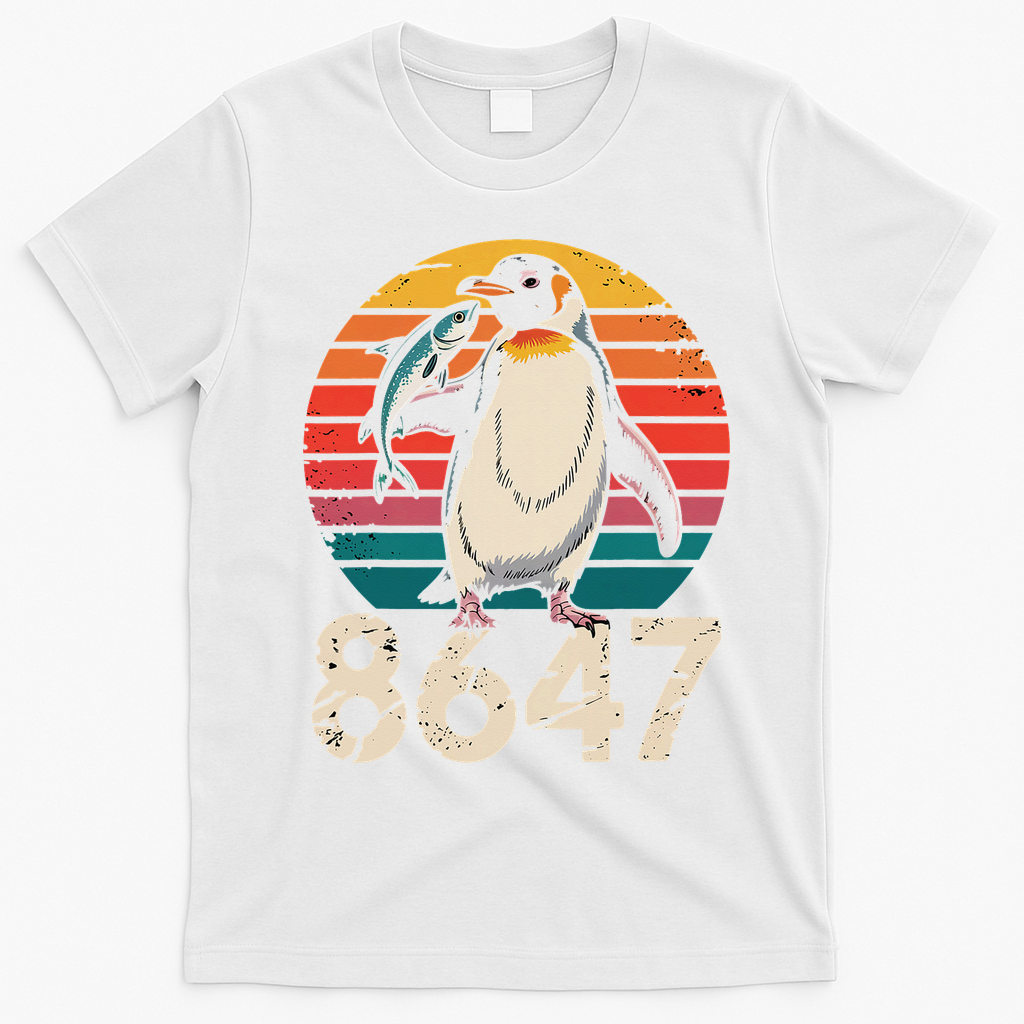Vintage Penguin 86 47 Protest - 8647 Penguin Anti Trump T-Shirt - White