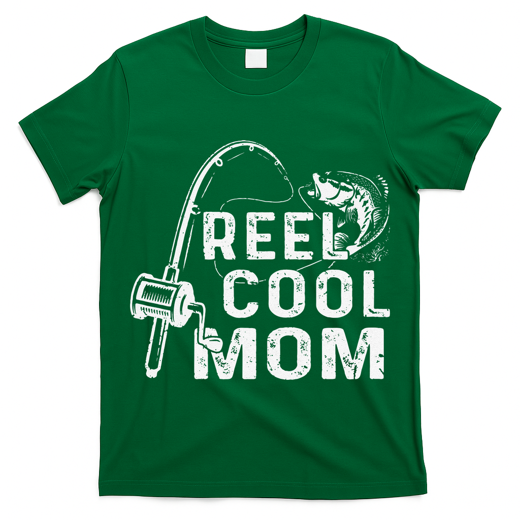 Vintage Reel Cool Mom Fishing Mom Grandma Mothers Day T-Shirt