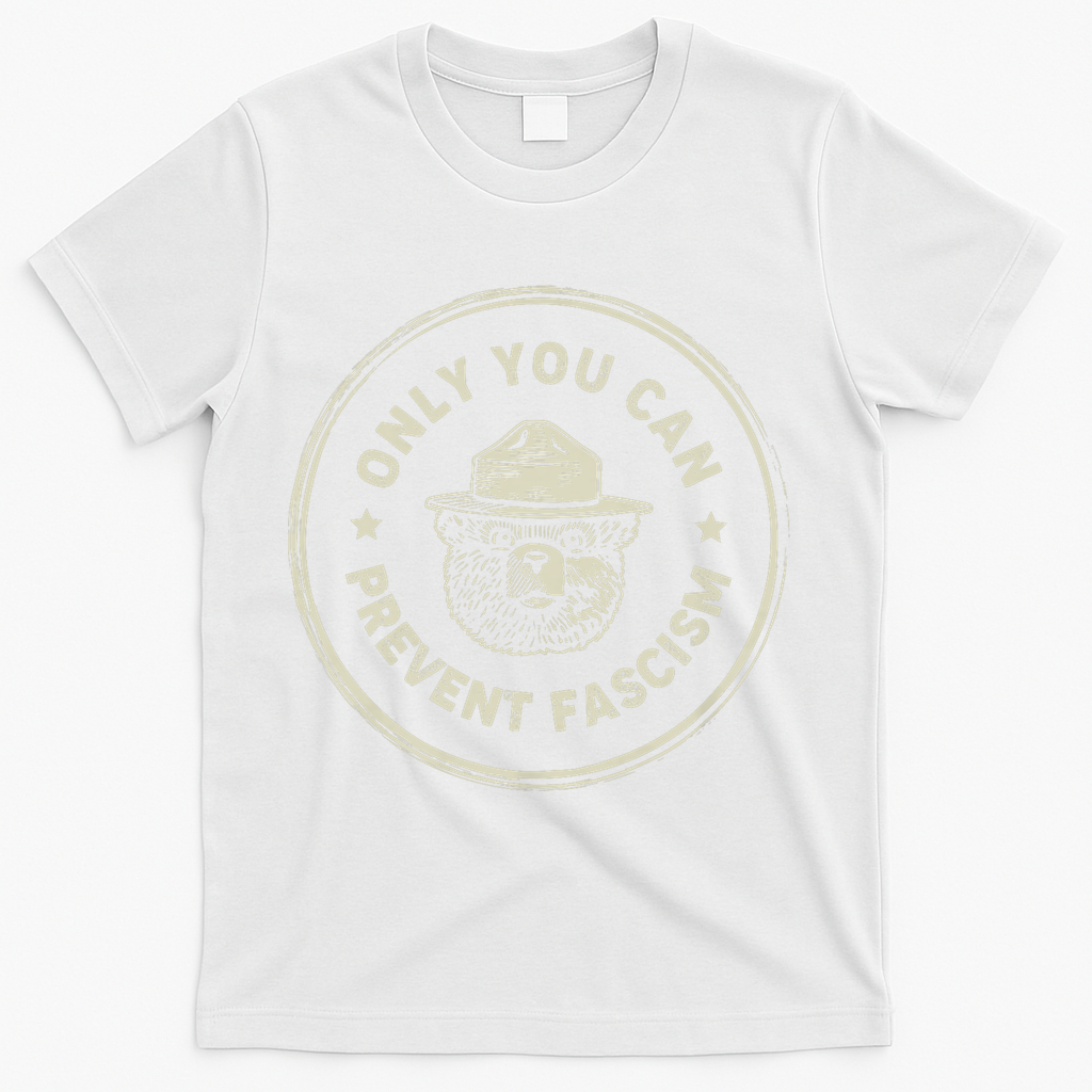 Vintage Resist Only You Can Prevent Fascism T-Shirt - White