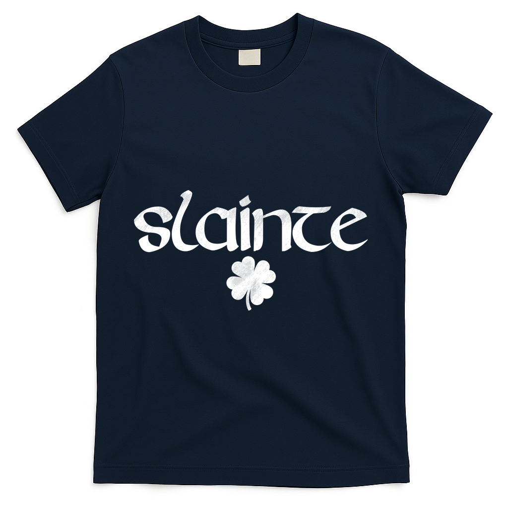 Vintage Slainte Shamrock T-Shirt - Navy